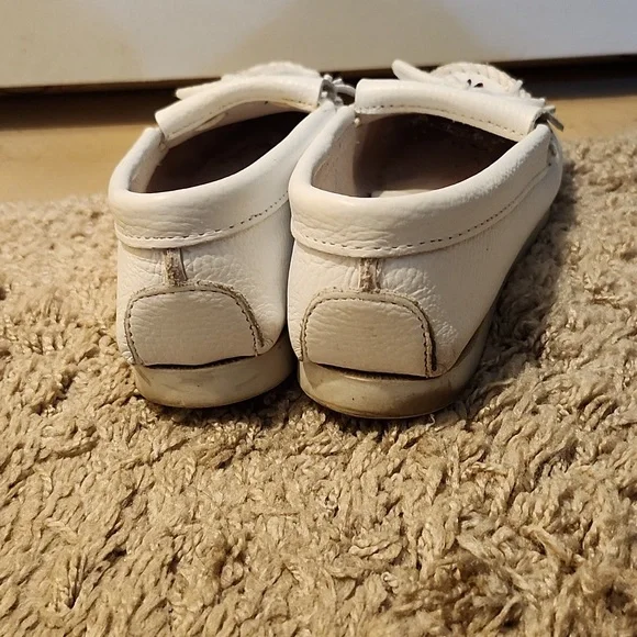 Minnetonka White and Red Moccasins - Picture 3 of 3